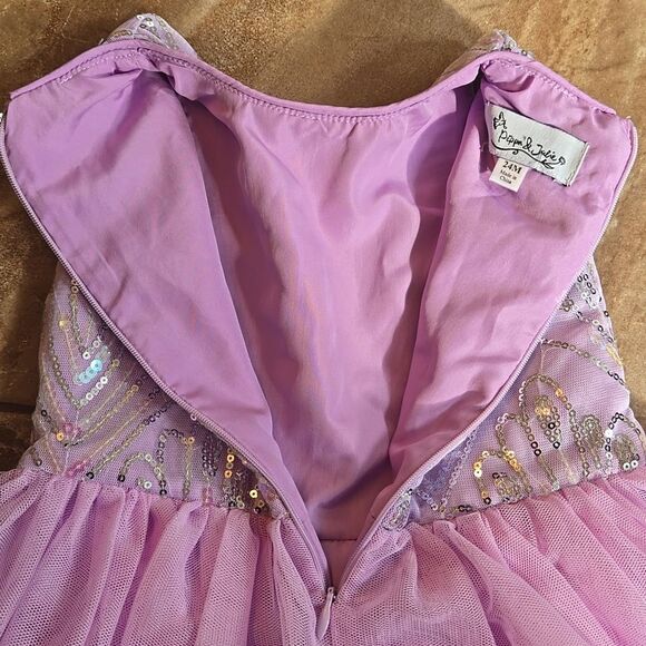 Piper & Julie Lavender and Silver Sequin Dress And Bloomers, SIZE 24 Months - Picture 6 of 11